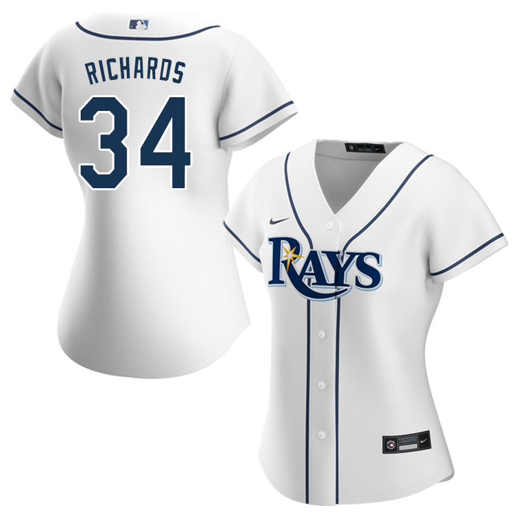 Nike Women #34 Trevor Richards Tampa Bay Rays Baseball Jerseys Sale-White